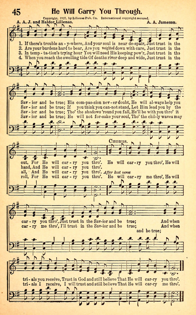 He will carry you through