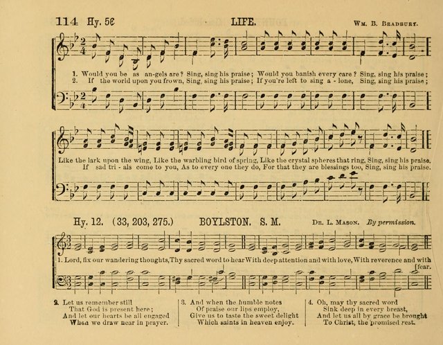 The New Sabbath School Hosanna: enlarged and improved: a choice collection of popular hymns and tunes, original and selected: for the Sunday school and the family circle... page 114