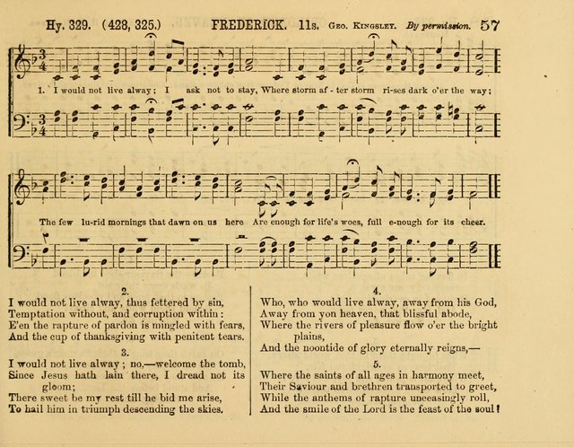The New Sabbath School Hosanna: enlarged and improved: a choice collection of popular hymns and tunes, original and selected: for the Sunday school and the family circle... page 57