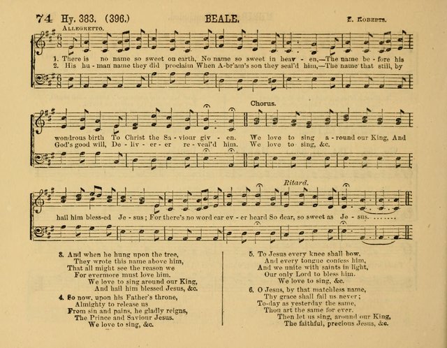 The New Sabbath School Hosanna: enlarged and improved: a choice collection of popular hymns and tunes, original and selected: for the Sunday school and the family circle... page 74