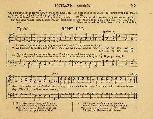 The New Sabbath School Hosanna: enlarged and improved: a choice collection of popular hymns and tunes, original and selected: for the Sunday school and the family circle... page 77