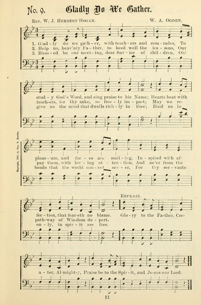The New Song: for the Sunday school, societies of Christian Endeavor, and other religious exercises page 11