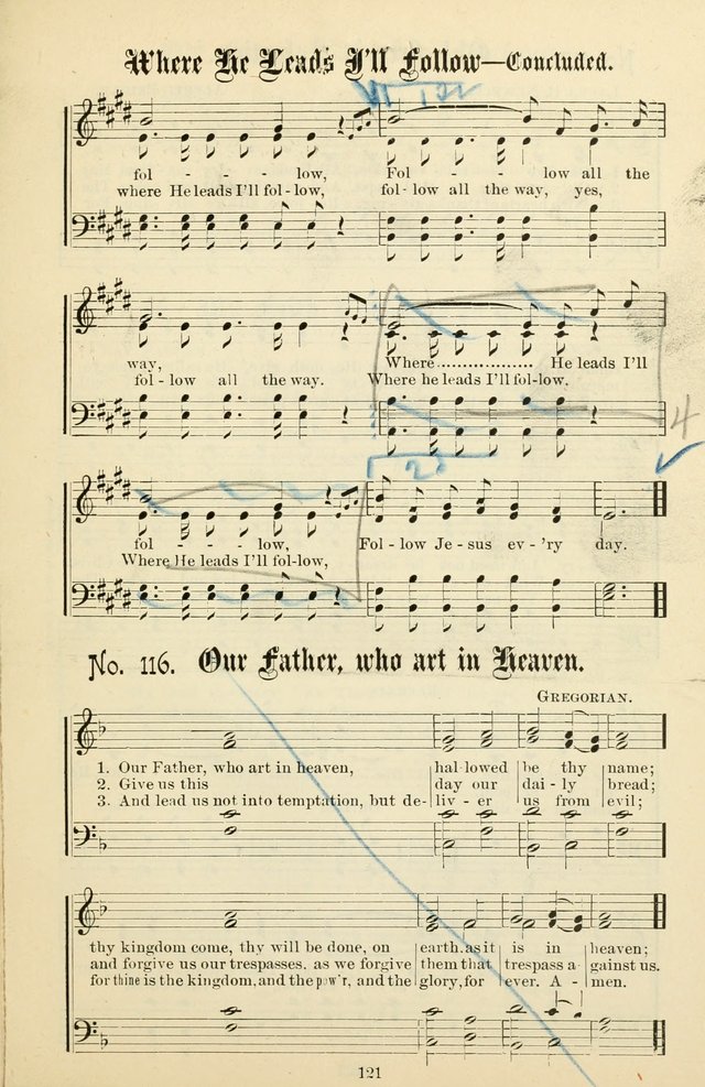 The New Song: for the Sunday school, societies of Christian Endeavor, and other religious exercises page 121