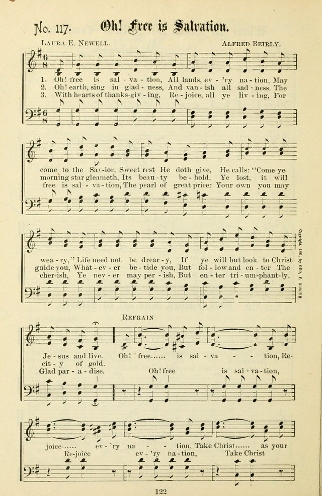 The New Song: for the Sunday school, societies of Christian Endeavor, and other religious exercises page 122