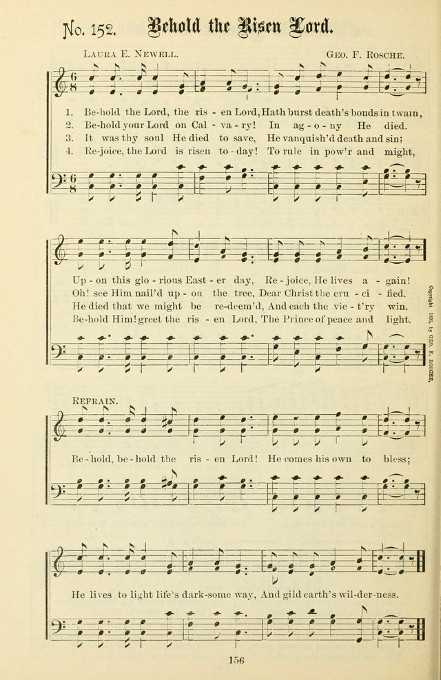 The New Song: for the Sunday school, societies of Christian Endeavor, and other religious exercises page 156