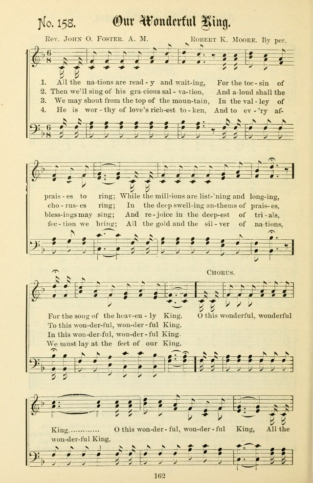 The New Song: for the Sunday school, societies of Christian Endeavor, and other religious exercises page 162