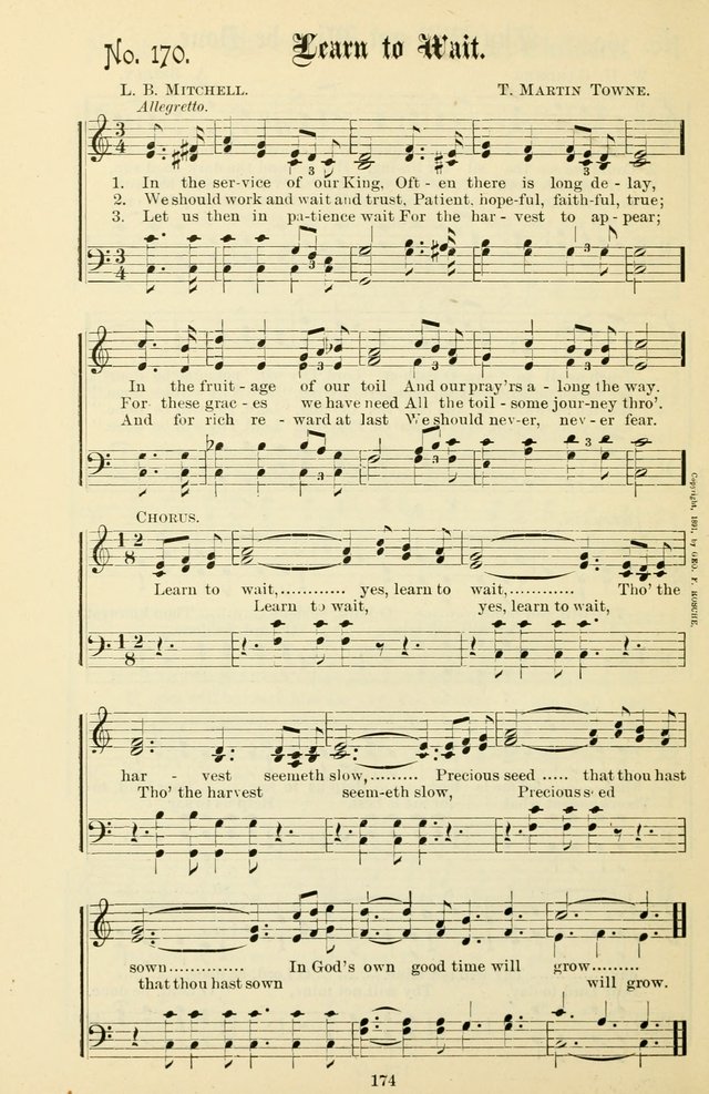 The New Song: for the Sunday school, societies of Christian Endeavor, and other religious exercises page 174