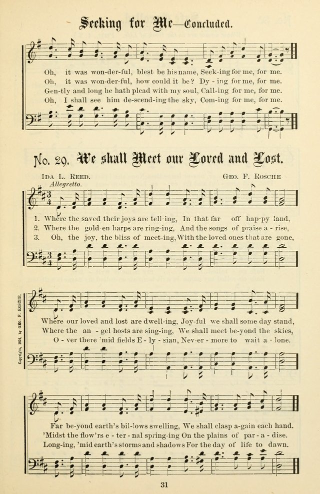 The New Song: for the Sunday school, societies of Christian Endeavor, and other religious exercises page 31