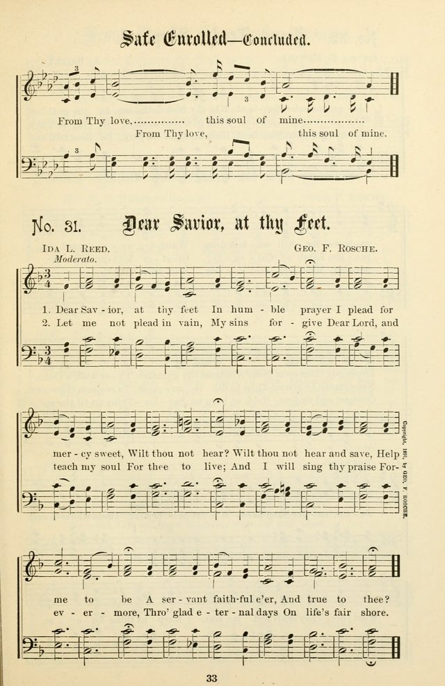 The New Song: for the Sunday school, societies of Christian Endeavor, and other religious exercises page 33