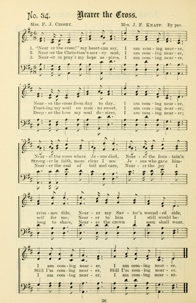The New Song: for the Sunday school, societies of Christian Endeavor, and other religious exercises page 36