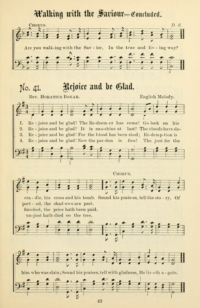The New Song: for the Sunday school, societies of Christian Endeavor, and other religious exercises page 43
