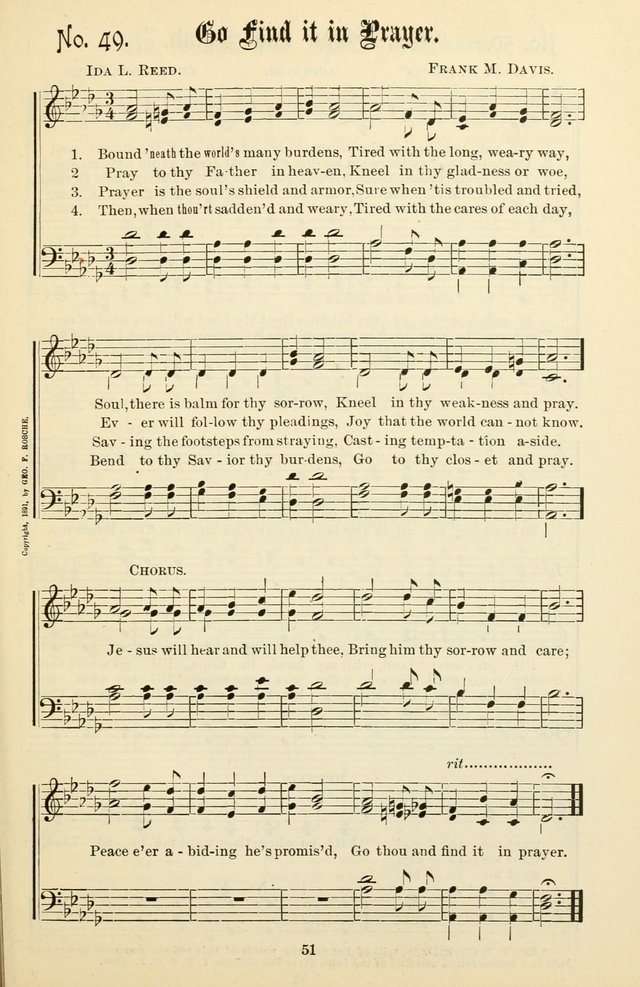 The New Song: for the Sunday school, societies of Christian Endeavor, and other religious exercises page 51