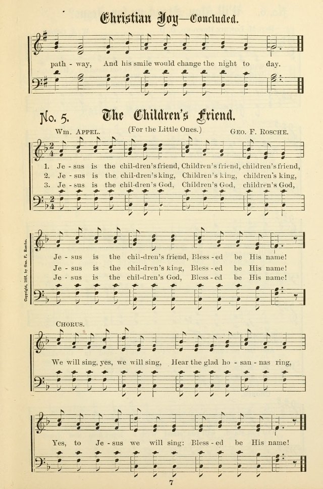 The New Song: for the Sunday school, societies of Christian Endeavor, and other religious exercises page 7