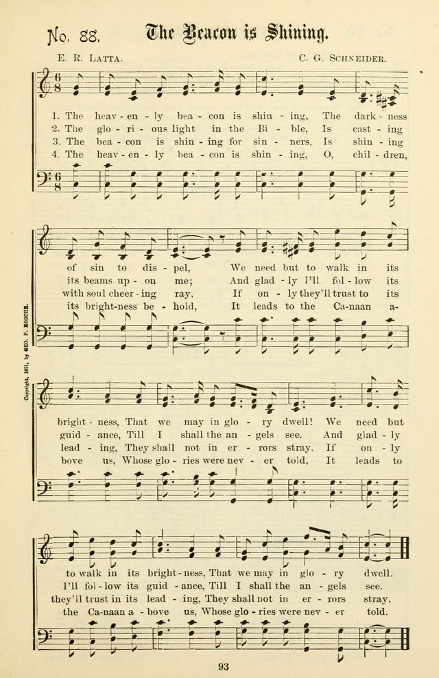 The New Song: for the Sunday school, societies of Christian Endeavor, and other religious exercises page 93