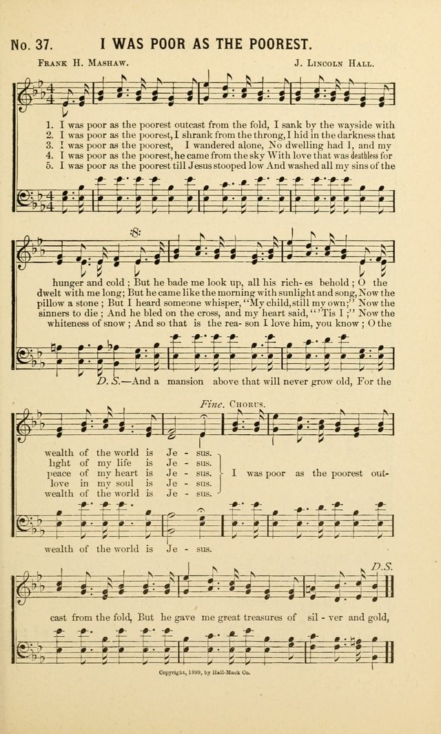New Songs of the Gospel: for use in all religious meetings page 37