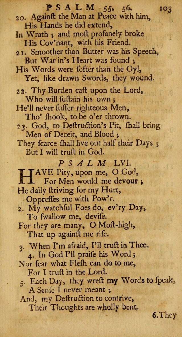 A New Version of the Psalms of David: Fitted to the Tunes Used in the Churches, With Several Hymns Out of the Old, and New, Testament page 112