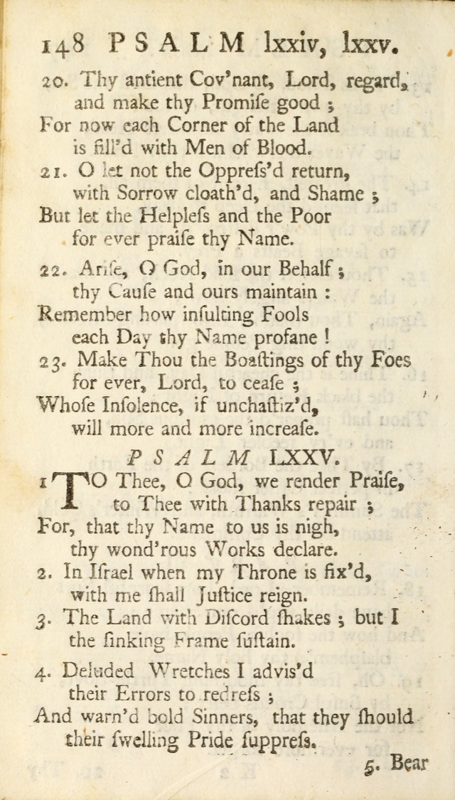 A New Version of the Psalms of David: Fitted to the Tunes Used in Churches page 148