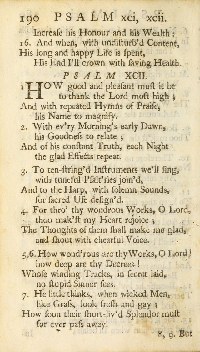 A New Version of the Psalms of David: Fitted to the Tunes Used in Churches page 190