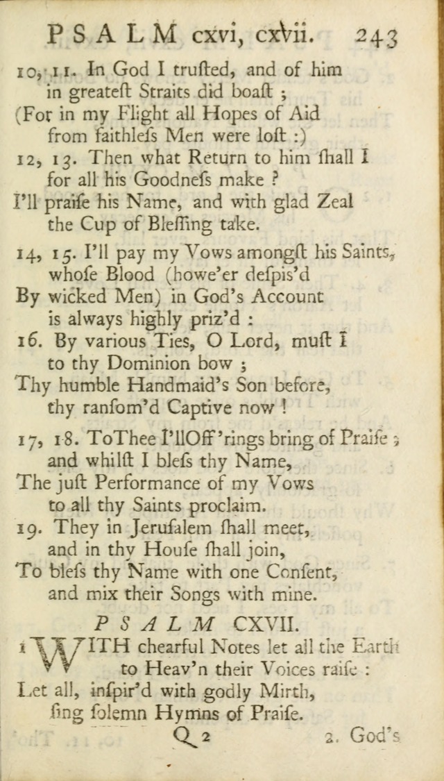 A New Version of the Psalms of David: Fitted to the Tunes Used in Churches page 243