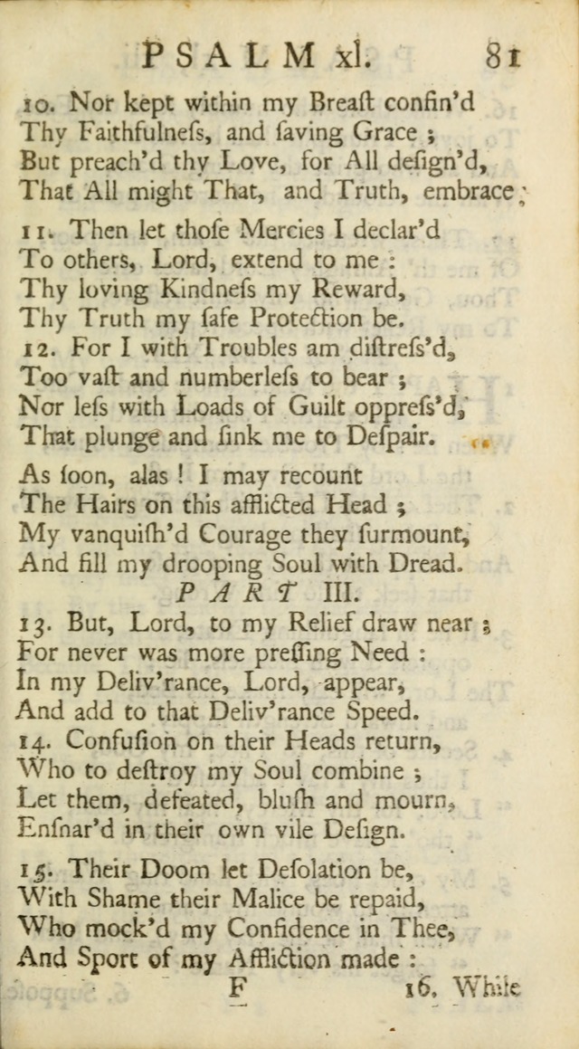 A New Version of the Psalms of David: Fitted to the Tunes Used in Churches page 81