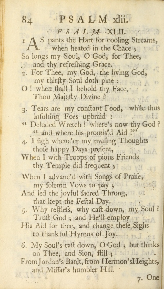 A New Version of the Psalms of David: Fitted to the Tunes Used in Churches page 84