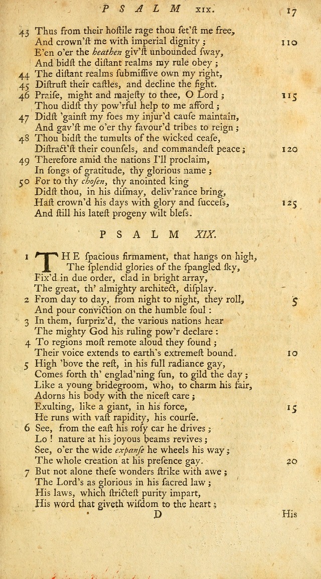 New Version of the Psalms of David page 17 | Hymnary.org