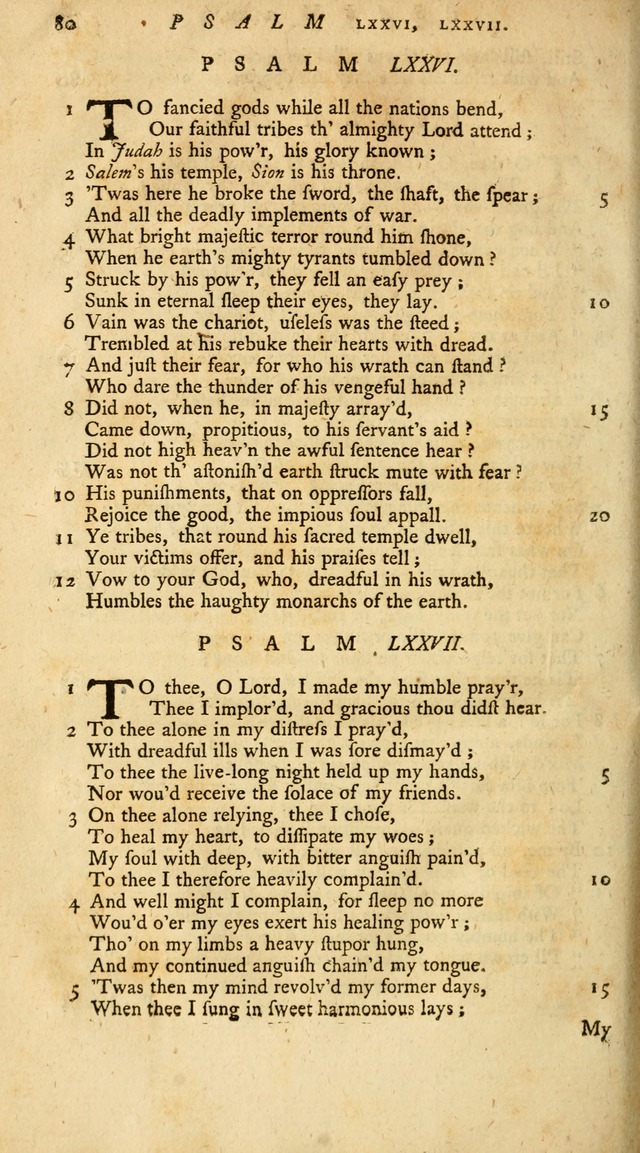 New Version of the Psalms of David page 80