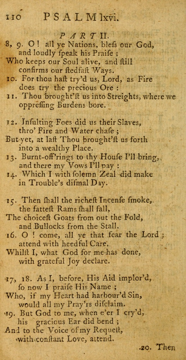 A New Version of the Psalms of David: fitted to the Tunes used in Churches page 110