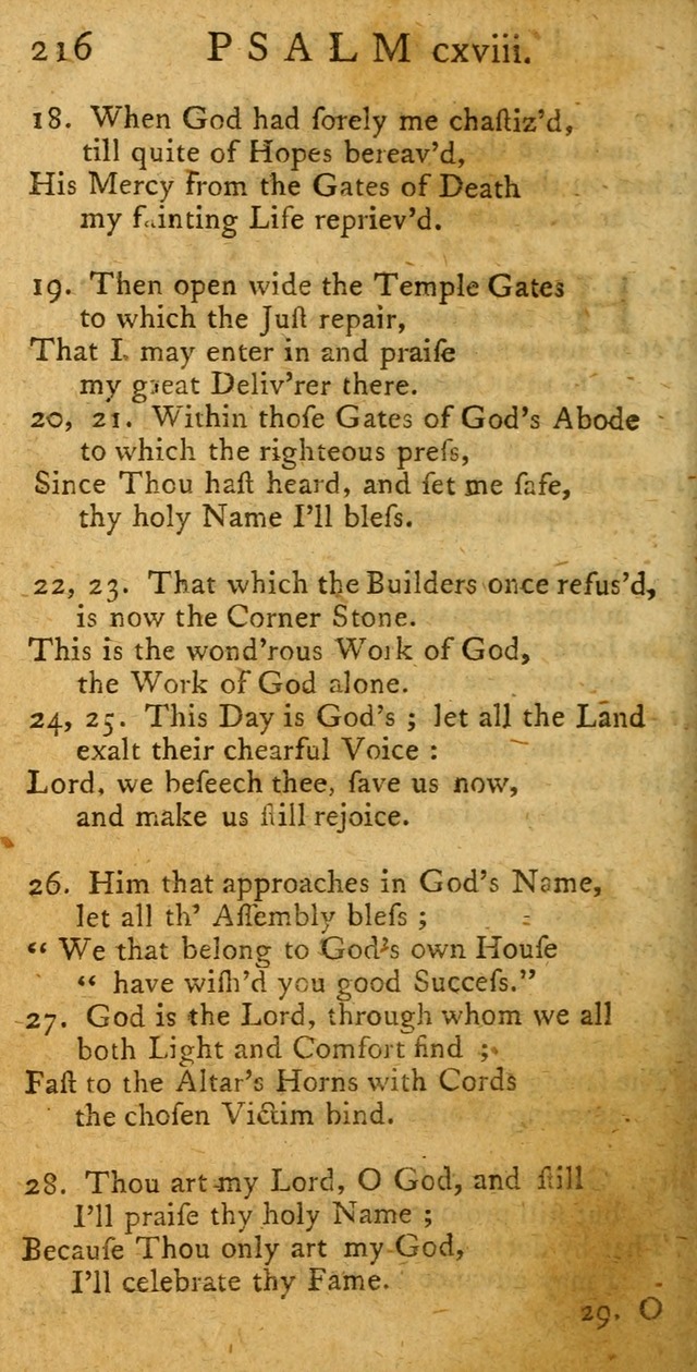 A New Version of the Psalms of David: fitted to the Tunes used in Churches page 216
