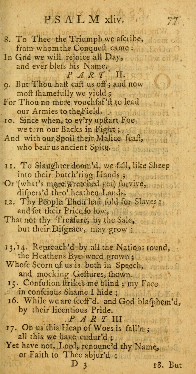 A New Version of the Psalms of David: fitted to the Tunes used in Churches page 77