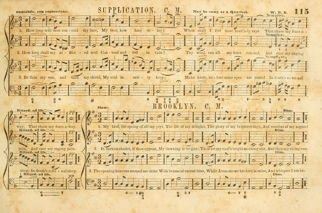 The New York Choralist: a new and copious collection of Psalm and hymn tunes adapted to all the various metres in general use with a large variety of anthems and set pieces page 115