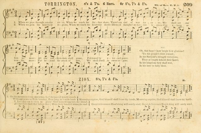 The New York Choralist: a new and copious collection of Psalm and hymn tunes adapted to all the various metres in general use with a large variety of anthems and set pieces page 209
