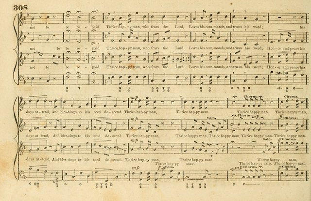 The New York Choralist: a new and copious collection of Psalm and hymn tunes adapted to all the various metres in general use with a large variety of anthems and set pieces page 308