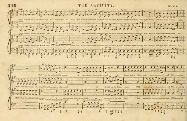 The New York Choralist: a new and copious collection of Psalm and hymn tunes adapted to all the various metres in general use with a large variety of anthems and set pieces page 316