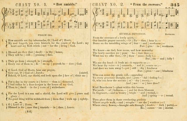 The New York Choralist: a new and copious collection of Psalm and hymn tunes adapted to all the various metres in general use with a large variety of anthems and set pieces page 345