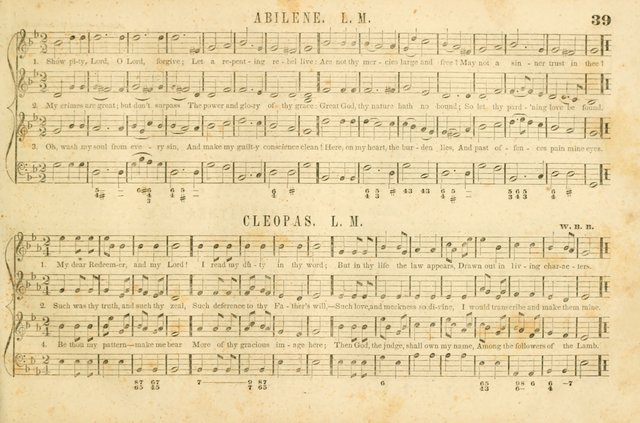 The New York Choralist: a new and copious collection of Psalm and hymn tunes adapted to all the various metres in general use with a large variety of anthems and set pieces page 39