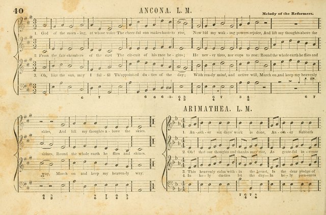 The New York Choralist: a new and copious collection of Psalm and hymn tunes adapted to all the various metres in general use with a large variety of anthems and set pieces page 40
