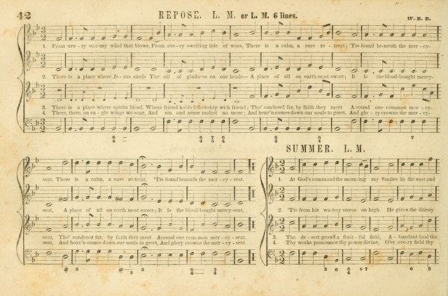 The New York Choralist: a new and copious collection of Psalm and hymn tunes adapted to all the various metres in general use with a large variety of anthems and set pieces page 42