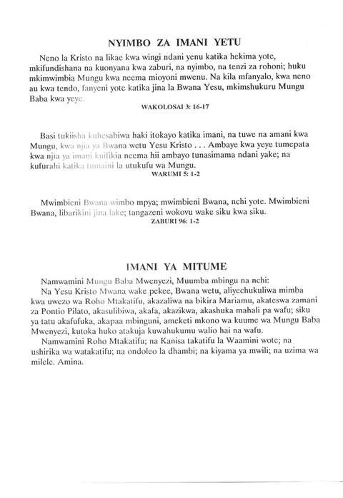 Nyimbo Za Imani Yetu page iii