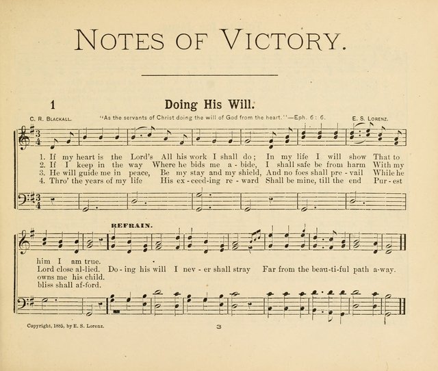 Notes of Victory for Sunday Schools: Wherein an endeavor has been made to present the Way to Victory; the Powers of Victory; the Results of Victory page 3