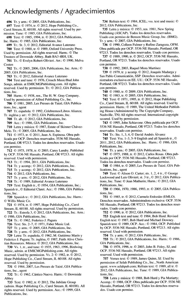 Oramos Cantando = We Pray In Song page 1117