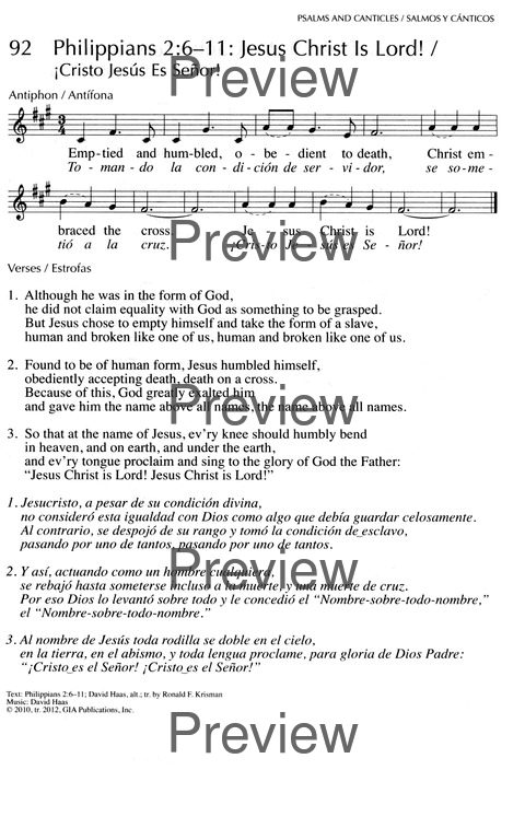 Oramos Cantando = We Pray In Song page 112
