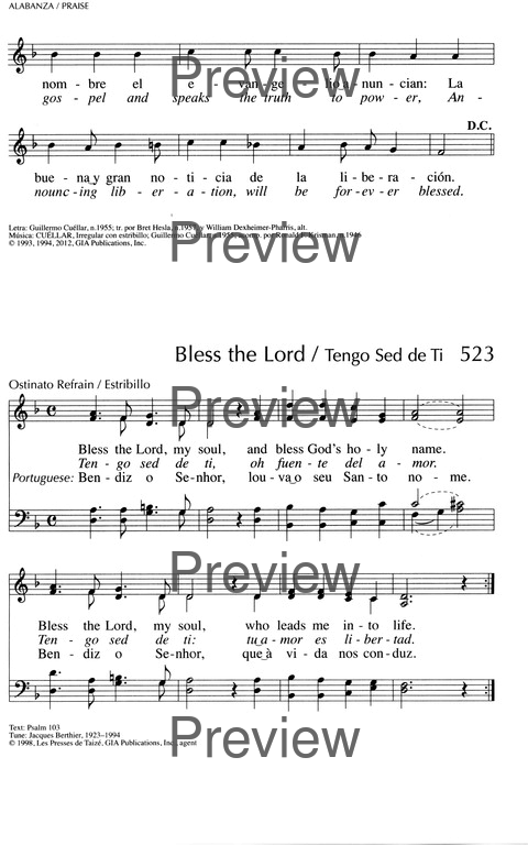 Oramos Cantando = We Pray In Song page 530