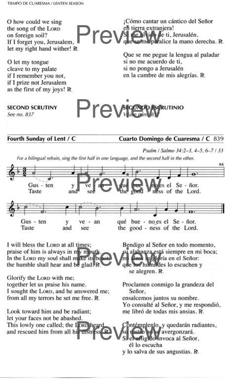 Oramos Cantando = We Pray In Song page 962