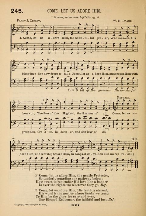 Our Glad Hosanna: for the service of Song in the Sunday School, the Social Gathering, and the Prayer Meeting page 136