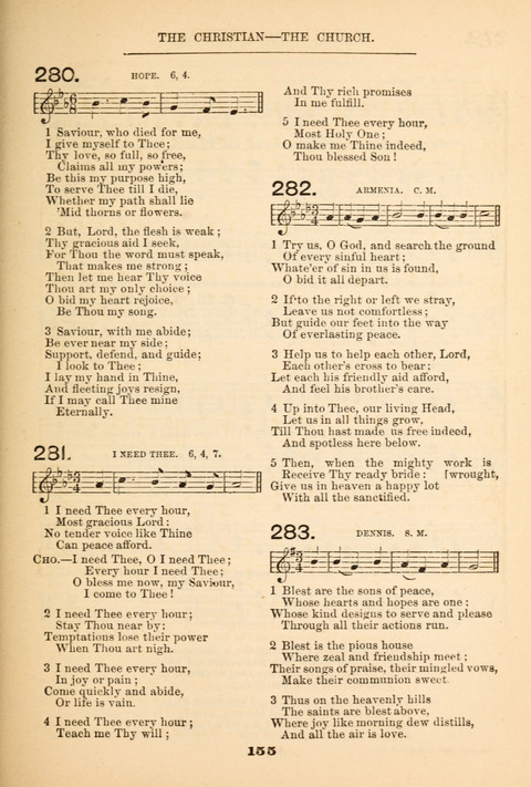 Our Glad Hosanna: for the service of Song in the Sunday School, the Social Gathering, and the Prayer Meeting page 155