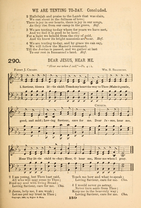 Our Glad Hosanna: for the service of Song in the Sunday School, the Social Gathering, and the Prayer Meeting page 159