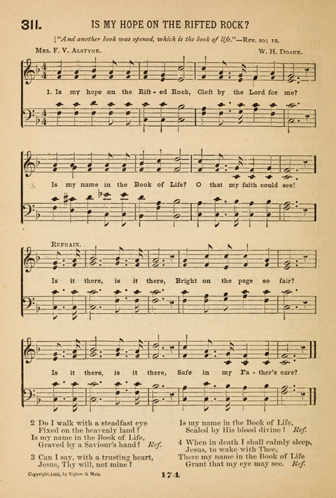 Our Glad Hosanna: for the service of Song in the Sunday School, the Social Gathering, and the Prayer Meeting page 174