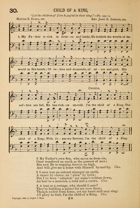 Our Glad Hosanna: for the service of Song in the Sunday School, the Social Gathering, and the Prayer Meeting page 18
