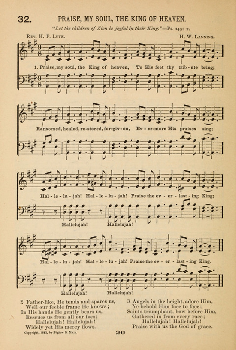 Our Glad Hosanna: for the service of Song in the Sunday School, the Social Gathering, and the Prayer Meeting page 20